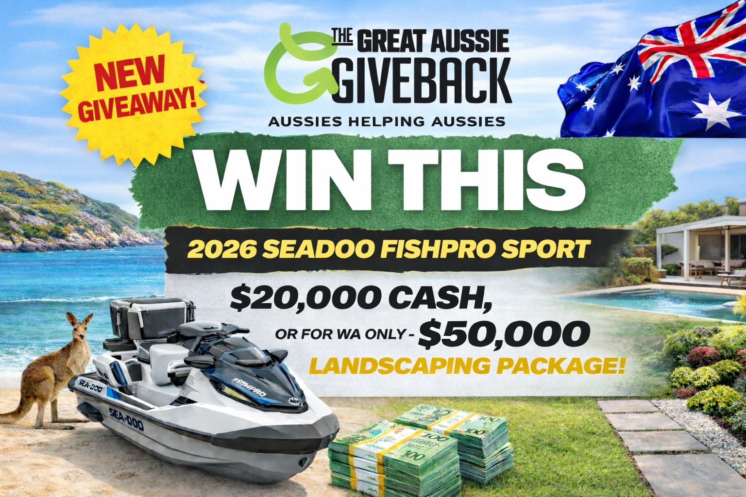 Sea-Doo Fishpro or $50K Landscaping Package